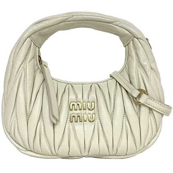 Miu Miu Handbags - MIU MIU White Leather Shoulder Bag